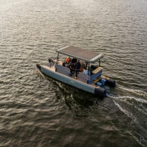 Solar-Powered Private Boat Tour drone