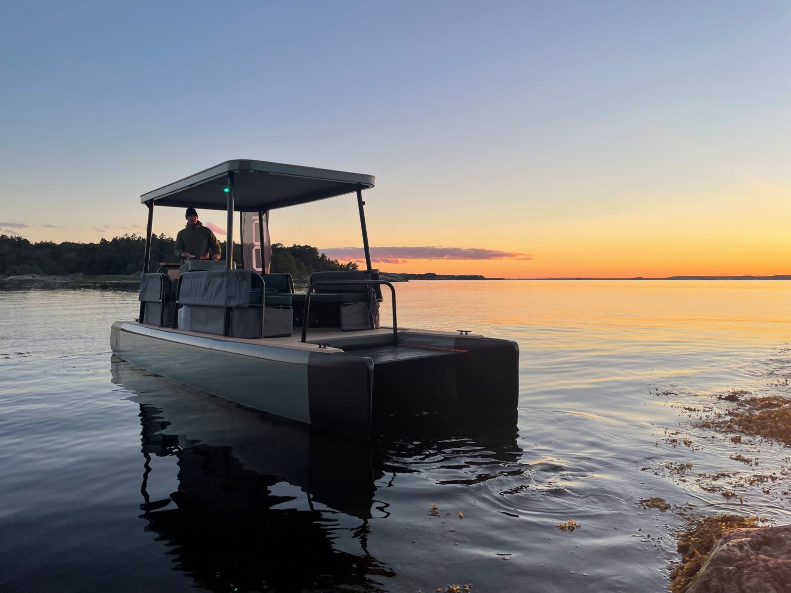 Solar-Powered Private Boat Tour sunset